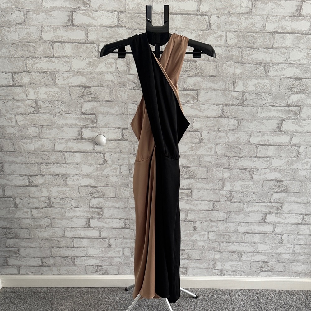 NWT Ann Taylor Elegant Black and Tan Dress